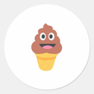 Eis-Kegel pooji Runder Aufkleber