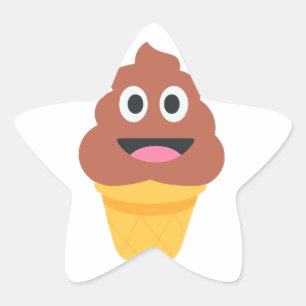 Eis-Kegel pooji Stern-Aufkleber