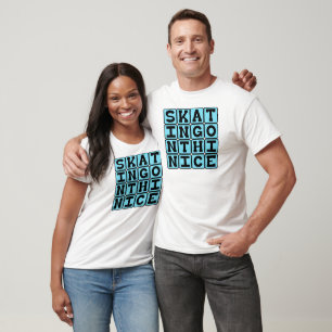 Eis-laufen auf dünnem Eis, auf gefährlichem Boden T-Shirt