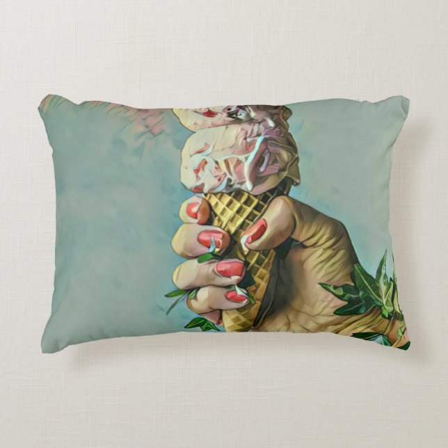 Eis-Lieblingsgeschenk Dekokissen (Vorderseite)