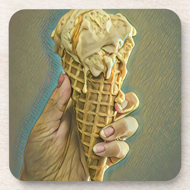 Eis-Lieblingsgeschenk Getränkeuntersetzer (Vorderseite)