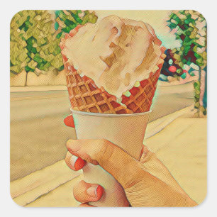 Eis-Lieblingsgeschenk Quadratischer Aufkleber