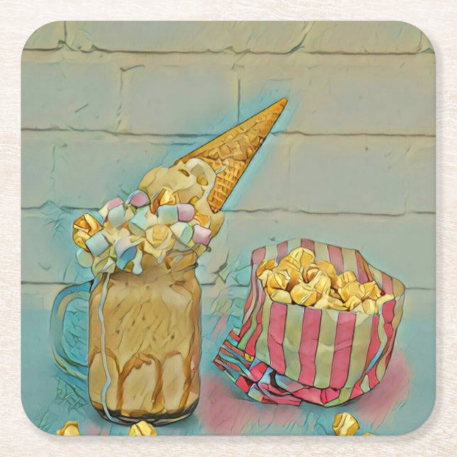 Eis-Lieblingsgeschenk Rechteckiger Pappuntersetzer (Vorderseite)