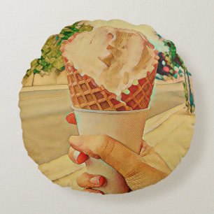 Eis-Lieblingsgeschenk Rundes Kissen