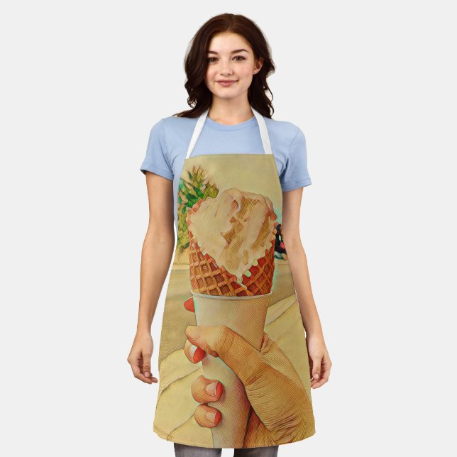 Eis-Lieblingsgeschenk Schürze (Getragen)