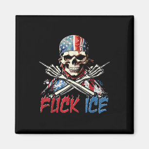 Eis lustig für Eis Retro Protest Abschiebung Not  Magnet