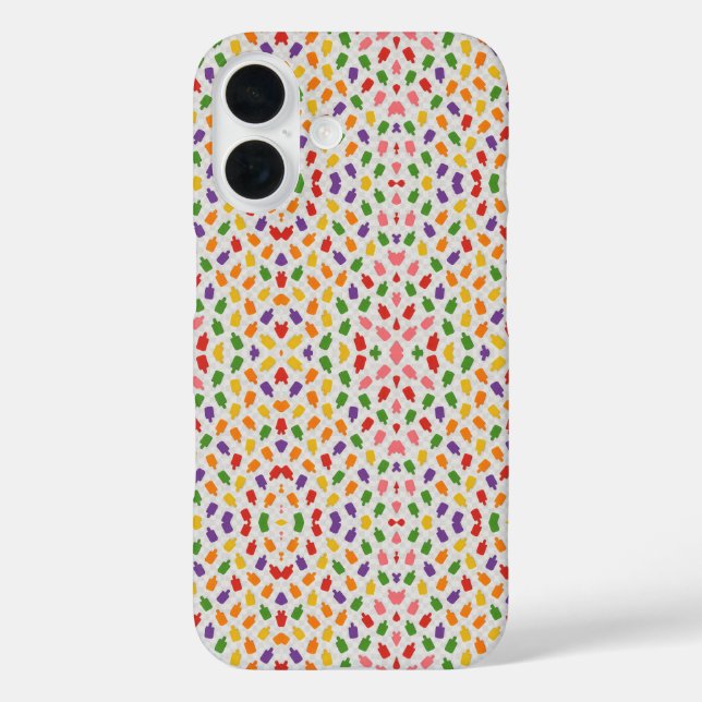 Eis Pop Mosaik iPhone 16 Hülle (Rückseite)