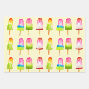 Eis Pop Popsikeln geistlich leckere Leckereien Geschenkpapier Set