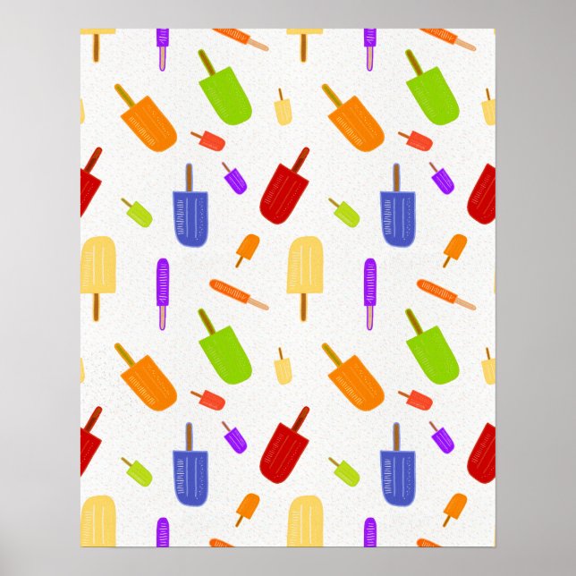 Eis-Pop und Sprinklen-Plakat Poster (Vorne)