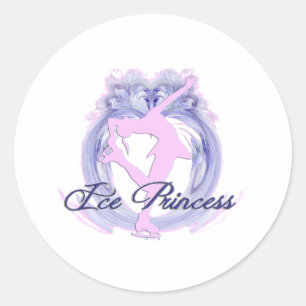 Eis-Prinzessin Pink/Lila Runder Aufkleber