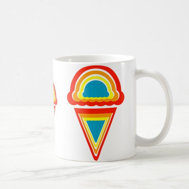 Eis Retro Regenbowz Kaffeetasse (Rechts)