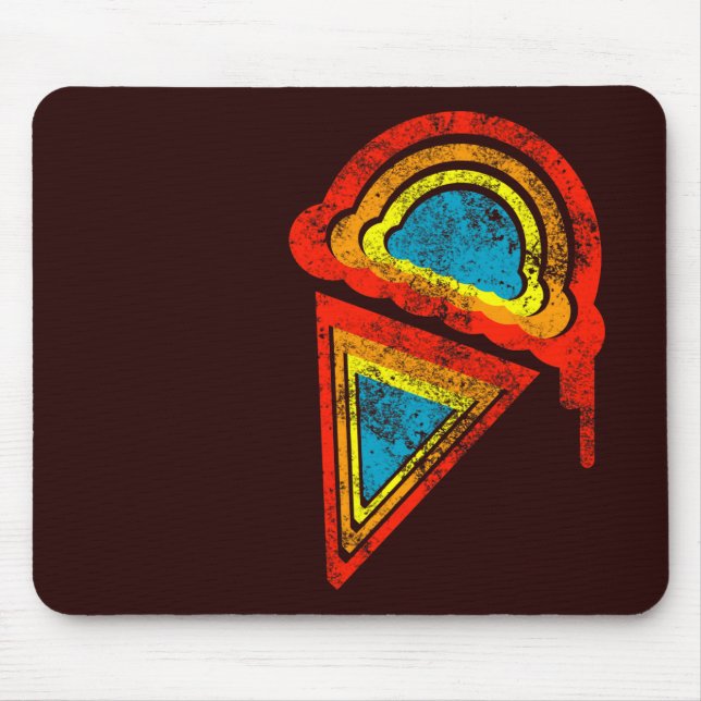 Eis Retro Regenbowz Mousepad (Vorne)
