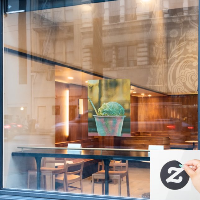 Eis-Rezept Fensteraufkleber (Café-Fenster)