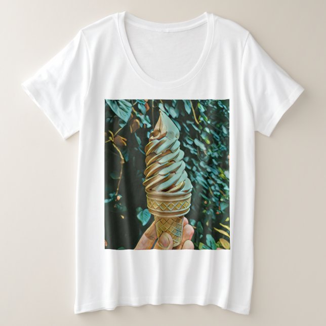 Eis-Rezept Große Größe T-Shirt (Design vorne)