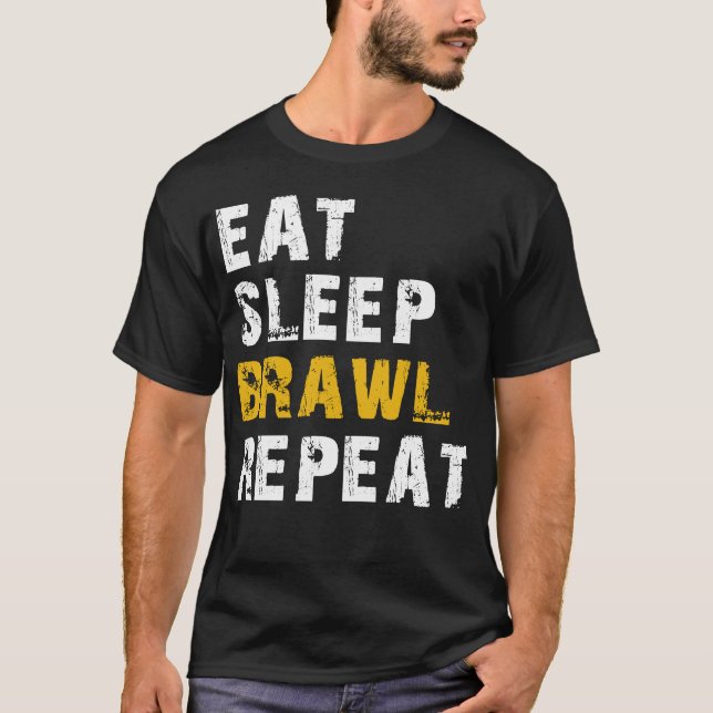 Eis Schlaf Brötchen wiederholen T-Shirt (Vorderseite)