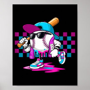 Eis schmilzt Baseballstraße Stimmung Poster