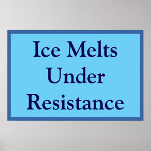 Eis schmilzt unter Widerstand Poster