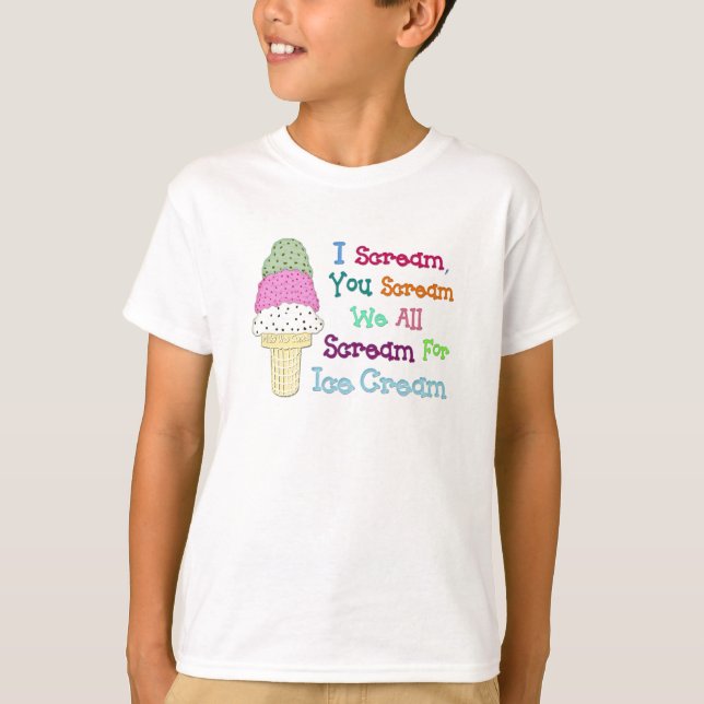 Eis-Schrei schreien Sie Eiscreme-KinderT - Shirt (Vorderseite)