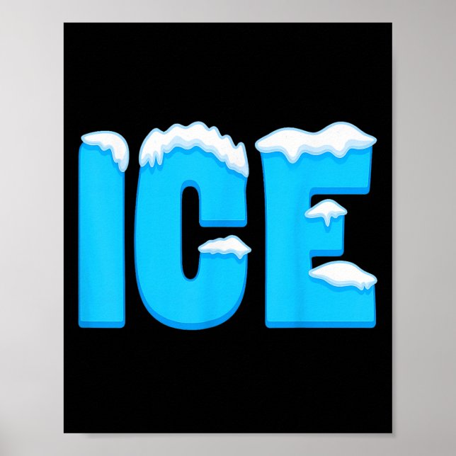 Eis Shirt Erwachsene Kinder Frauen Feuer und Eisma Poster (Vorne)