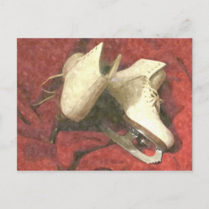 Eis-Skate an der Erholungs-Postkarte Postkarte
