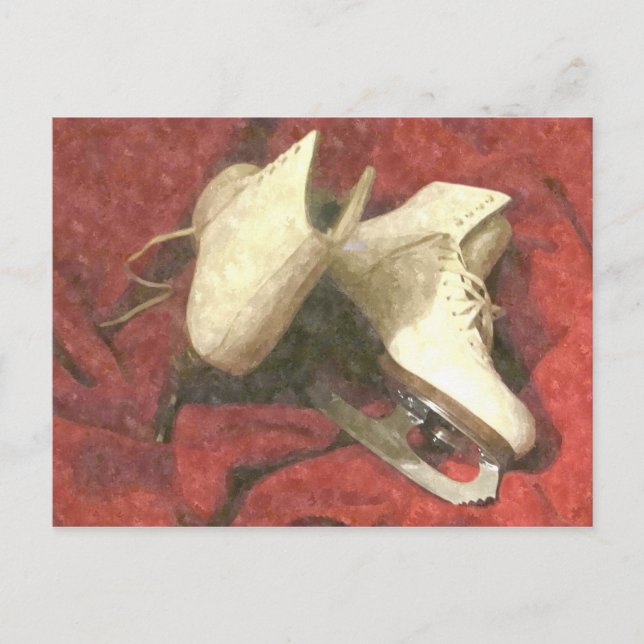 Eis-Skate an der Erholungs-Postkarte Postkarte (Vorderseite)