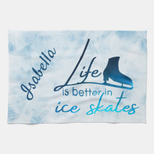 Eis Skate Handtuch Farbverlauf Blau Skate Lebensda