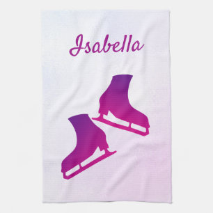 Eis Skate Handtuchhalter Skate lila rosa Geschirrtuch