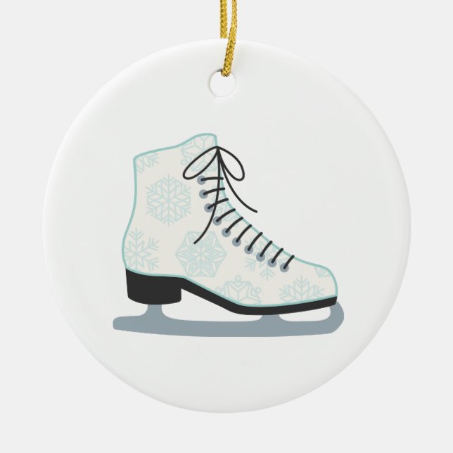 Eis-Skate Keramik Ornament (Vorne)