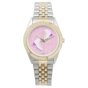 Eis-Skate Rosa Hübsche Abbildung Skater Hübsch Armbanduhr