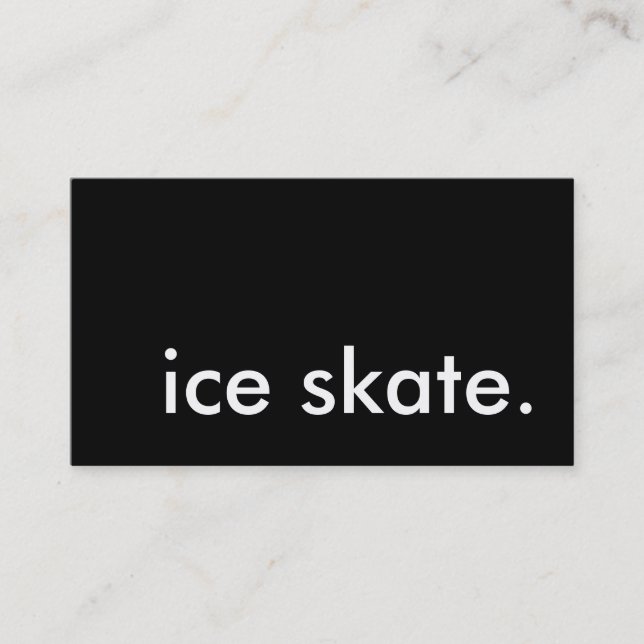 Eis Skate. Visitenkarte (Vorderseite)