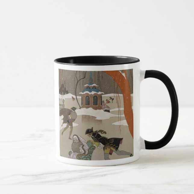 Eis-Skaten auf dem gefrorenen See Tasse (Rechts)