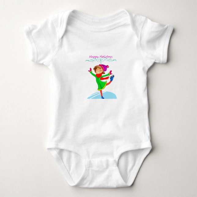 Eis Skaten Baby Jersey Bodysuit. Baby Strampler (Vorderseite)