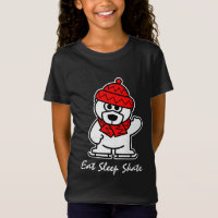 Eis Skaten Eisbär auf Shirt | Schlaf-Skate essen