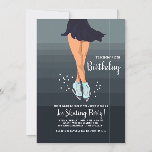 Eis Skaten Gala Einladung (Vorderseite)