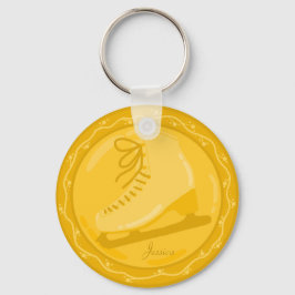 Eis Skaten Golden Award Medaille Schlüsselanhänger