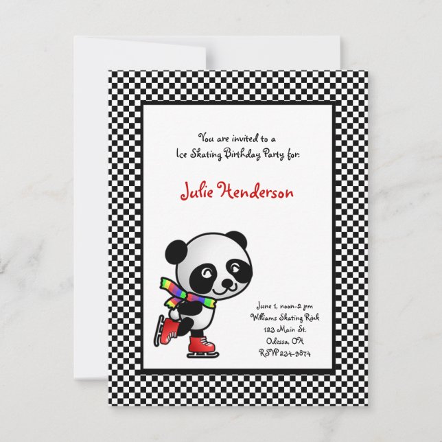 Eis-Skaten-Party Einladung (Vorderseite)