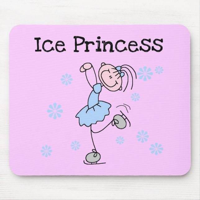 Eis-Skaten-Prinzessin Tshirts und Geschenke Mousepad (Vorne)