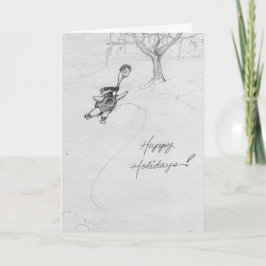 Eis-Skaten-Schildkröte Feiertagskarte