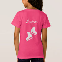 Eis Skaten T - Shirt Figur Skate weiß
