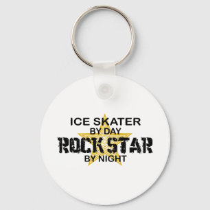 Eis-Skater-Felsen-Stern bis zum Nacht Schlüsselanhänger