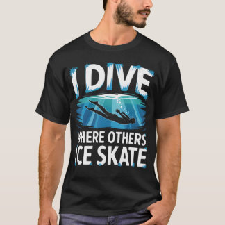 Eis-Taucher-Liebhaber Gefrorener-See-Tauch-Scuba T-Shirt