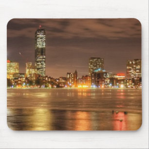Eis teilweise geschmolzen auf Charles River in Mousepad