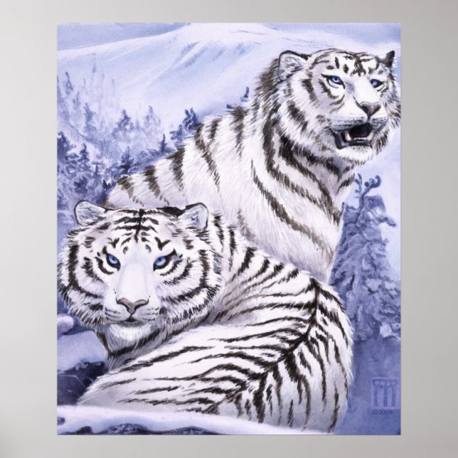 Eis-Tiger Druck Poster (Vorne)