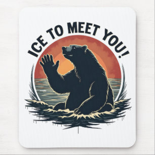 Eis, um dich kennenzulernen Polarbär Weihnachtsges Mousepad