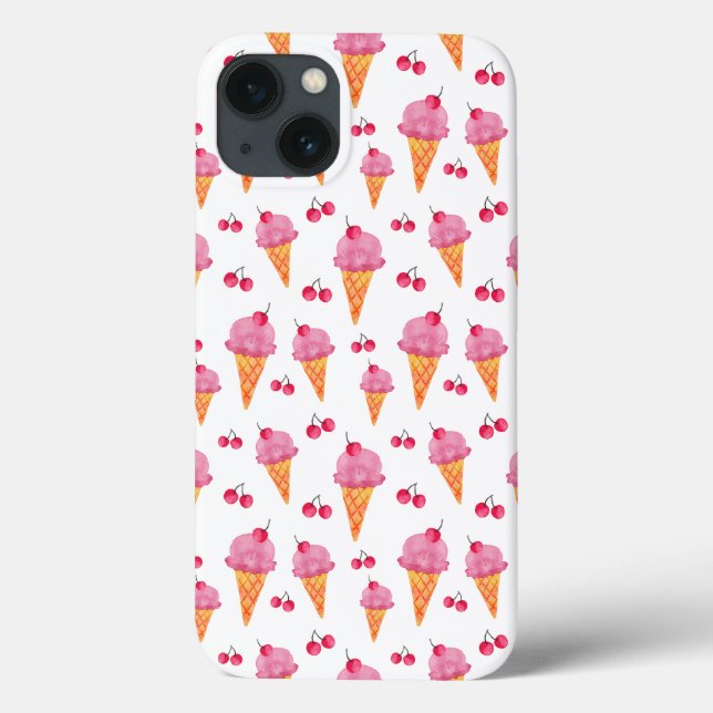 Eis und Kirschen Case-Mate iPhone Hülle (Rückseite)