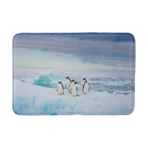 Eis und Schnee Adelie Penguins Antarktis Badematte