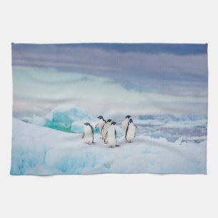 Eis und Schnee   Adelie Penguins Antarktis Geschirrtuch