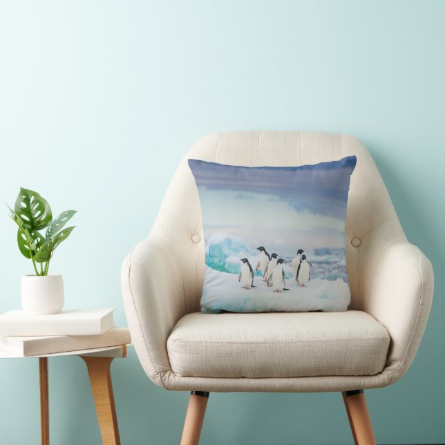 Eis und Schnee | Adelie Penguins Antarktis Kissen (Stuhl )
