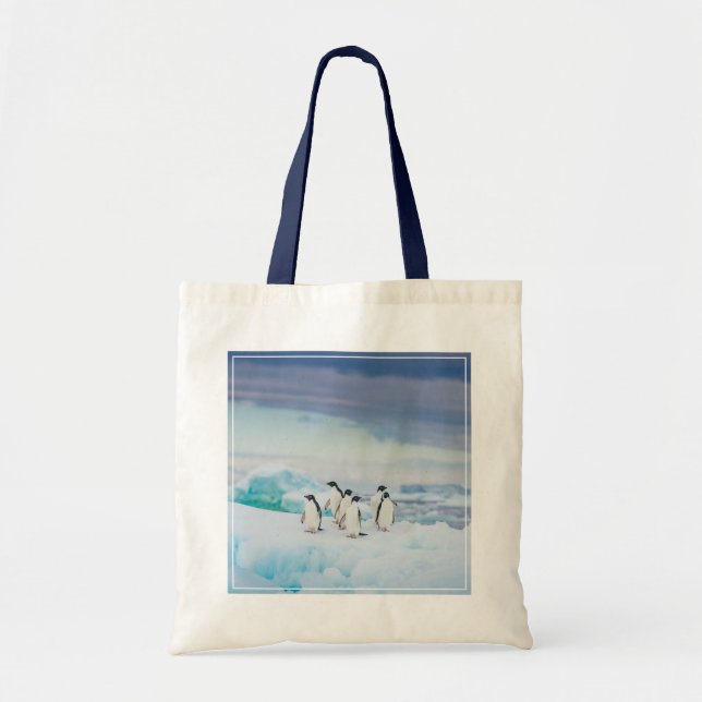 Eis und Schnee | Adelie Penguins Antarktis Tragetasche (Vorne)