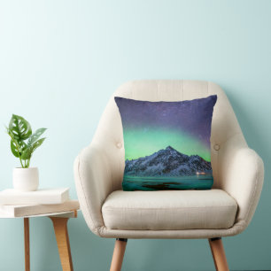 Eis und Schnee Aurora Borealis Milky Way Island Kissen